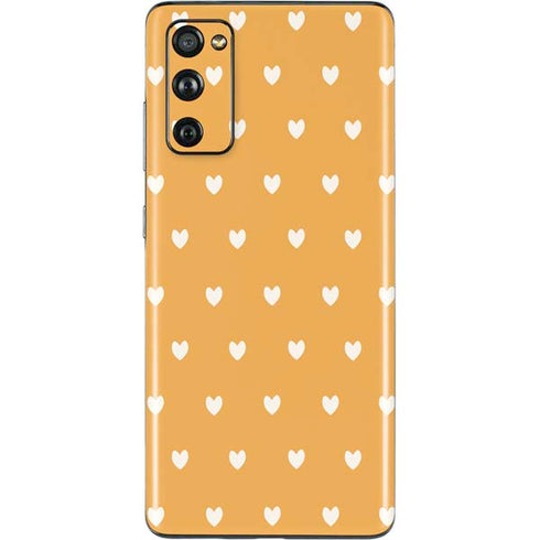 Yellow and White Hearts Galaxy S20 Fan Edition Skin